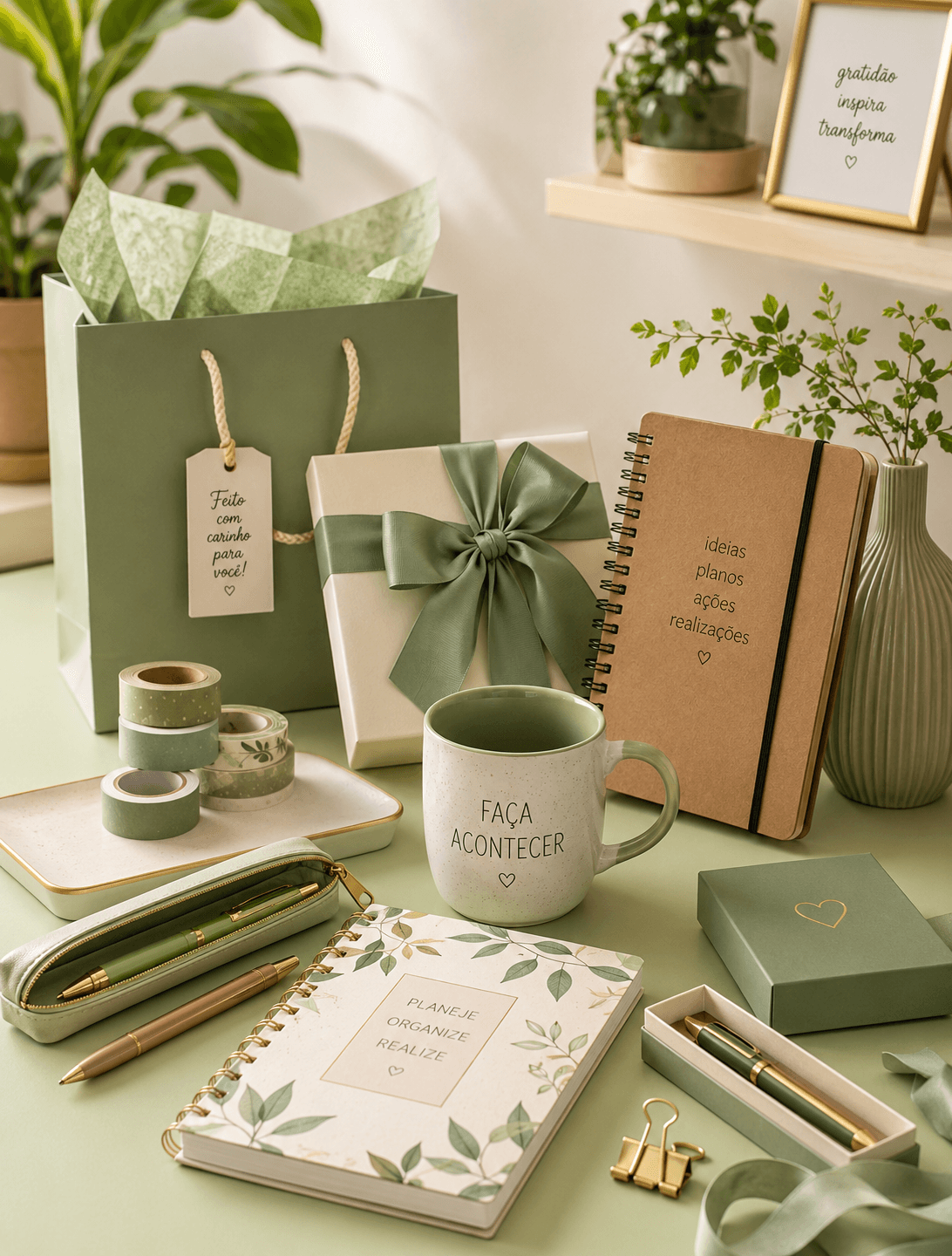 Presentes, papelaria e personalizados